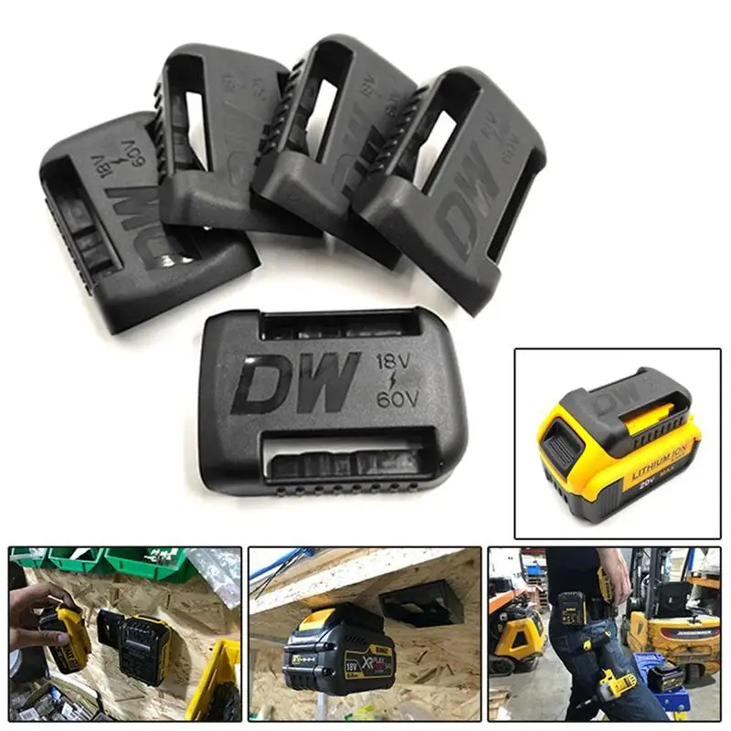 

For 14. 4V 18V 20V 54V 60V lithium battery storage buckle rack groove suspension bracket J0A1 dustproof belt seat V6C9