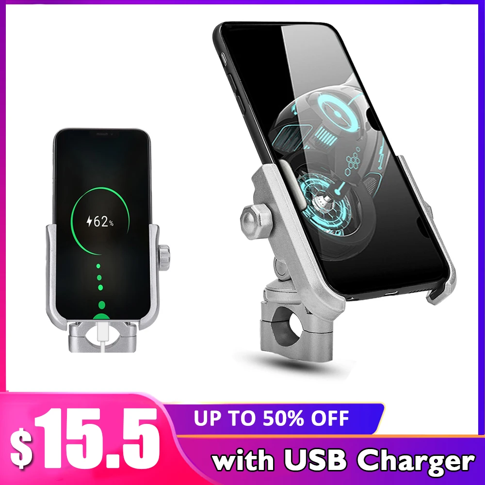 Мобильный телефон держатель с USB зарядным устройством для BMW R1200GS LC YAMAHA MT07 MT09 MT10