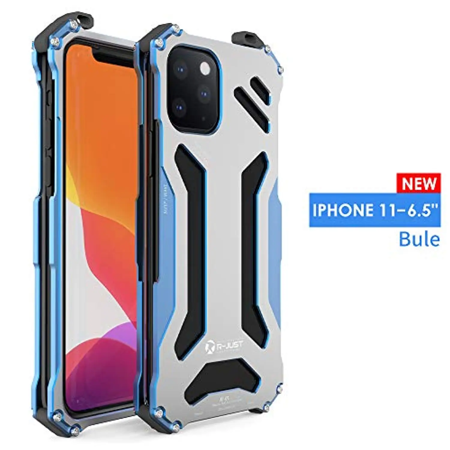 Shockproof Anti-Fall Anti-Slip Armor Aluminum Metal Phone Case for iPhone 11 Pro Max XR XS X 6 6s 7 8 Plus Cover Bumper |