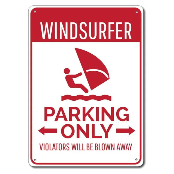 

Windsurfer Parking Sign Metal Tin Sign Metal Sign,Windsurfer Gift, Windsurfer Sign, Windsurfing Decor, Windsurfing Sign