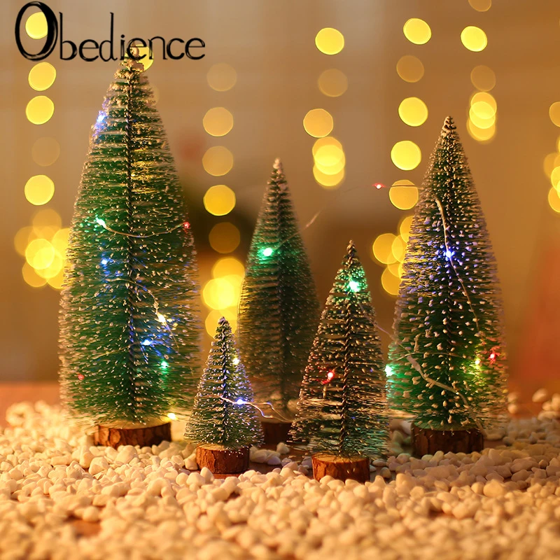 Маленькая мини елка настольный Топ рождественский подарок Рождественское