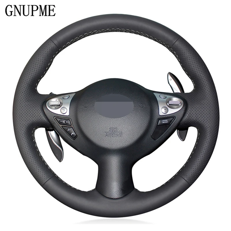 Чехол на руль из искусственной кожи для Nissan Sentra SV 370Z 2008 2020 Juke Maxima 2009 2017 Infiniti FX FX35 FX37