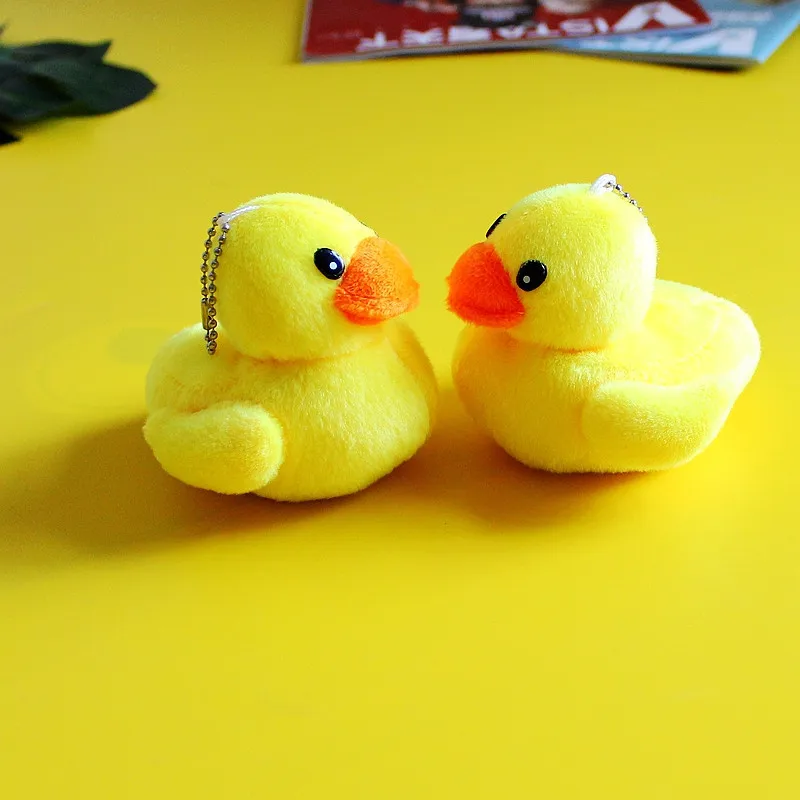 

10cm New Cartoon Yellow Duck Plush Doll Small Pendant Bag Creative Plush Keychain Toy