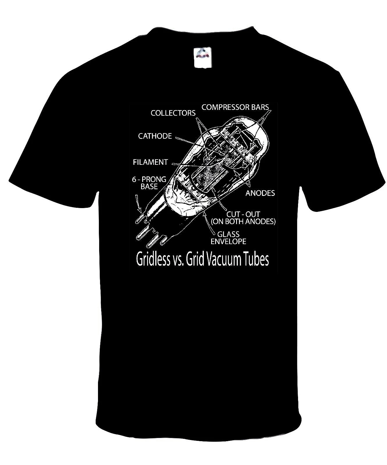 

Gridless vs. Grid Vacuum Tubes Printed HEAVY WEIGHT T-Shirts S - 5XL