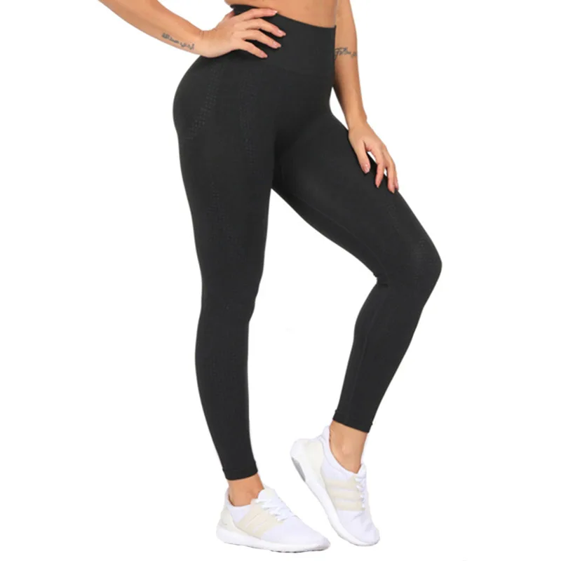 

High Waisted Dot Seamless Yoga Pants Stretchy Vital Seamless Leggings Women Tummy Control Gym Legging Athletic Sport Leggings