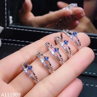 kjjeaxcmy boutique jewelry 925 sterling silver inlaid natural sapphire female gemstone ring support detection popular