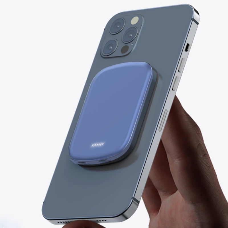 

Portable Magnetic Wireless Safe Charger Power Bank 4000/8000mAh External Battery Fast Charging for Mobile Phone