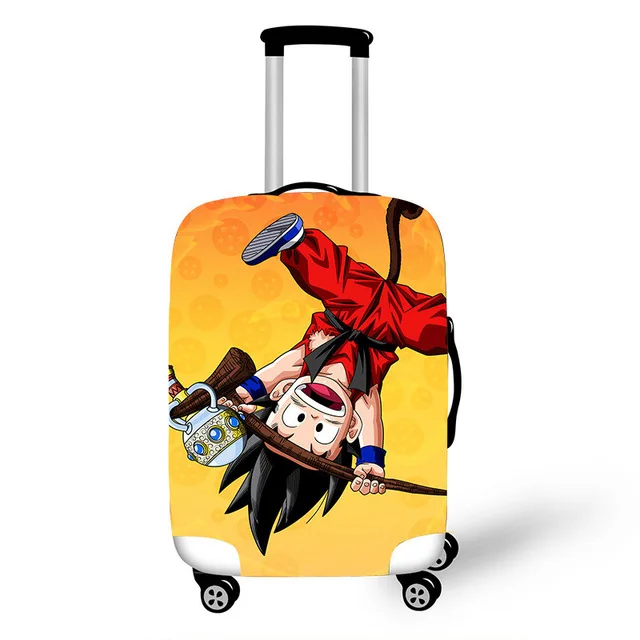 ELVISWORDS Dragon Ball Z чехол для чемодана с принтом для путешествий чемодан протектор для мальчиков девочек тележка прочный защитный чехол - Цвет: Красный