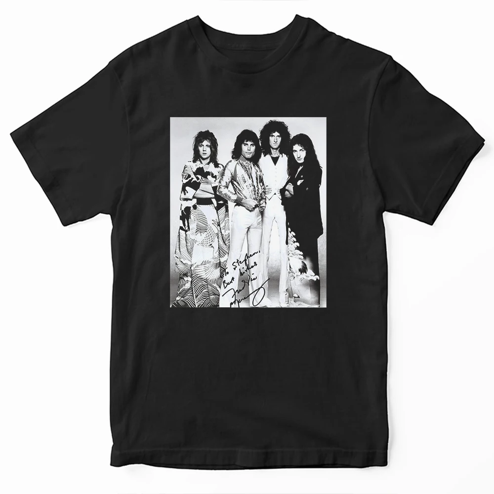 Фредди Меркурий Футболка Мужская модная футболка хип хоп Рок Панк стиль белый и черный хлопок подарок бойфренду футболки Homme