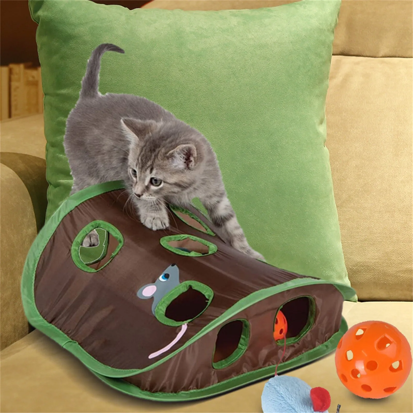 Игрушки для игр в виде кошек полузакрытый конур британском стиле мячи скрытой