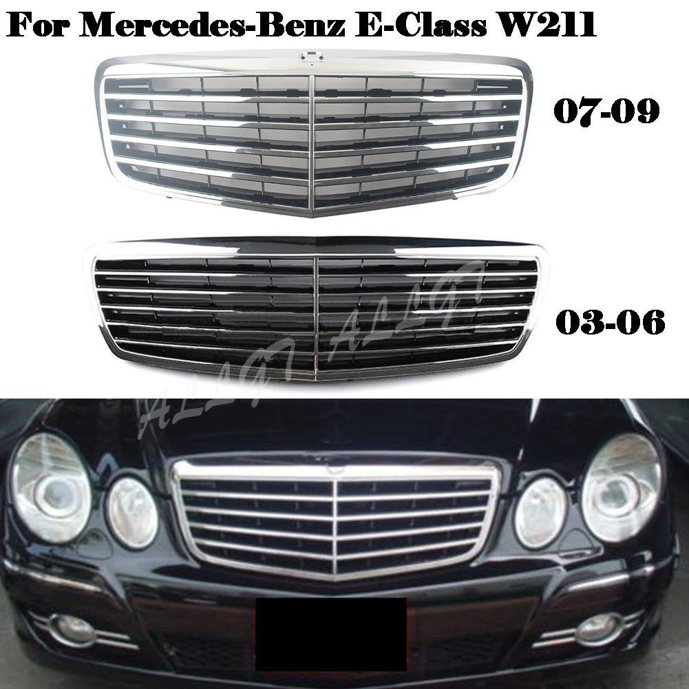 Передняя решетка гриля центральный бампер решетки радиатора для Mercedes Benz E Class W211