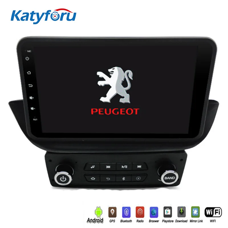 Автомагнитола для Peugeot 308 Android 8 1 с сенсорным экраном 2 Гб ОЗУ карта NAVI Wi Fi 4G bluetooth rds
