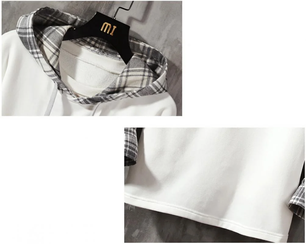 

2020 Autumn Streetwear Mens Hoodie Black White Sweatshirt Hip Hop Pullover Color Black Patchwork Hoodies Casual Fashion Hoodie