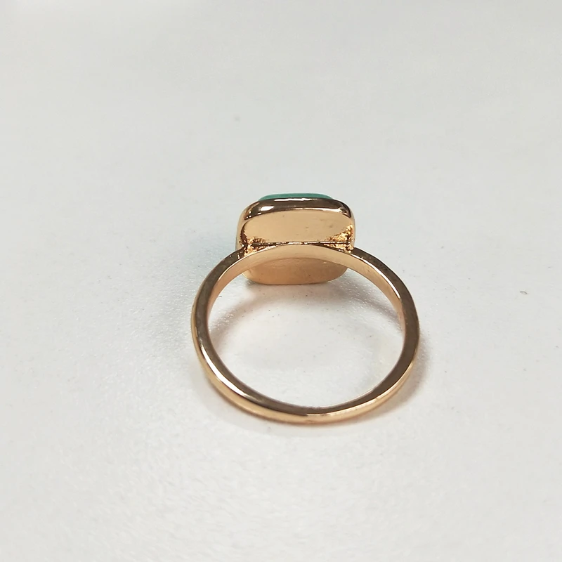 Модные кольца с натуральным квадратным зеленым и синим камнем богемный золотой