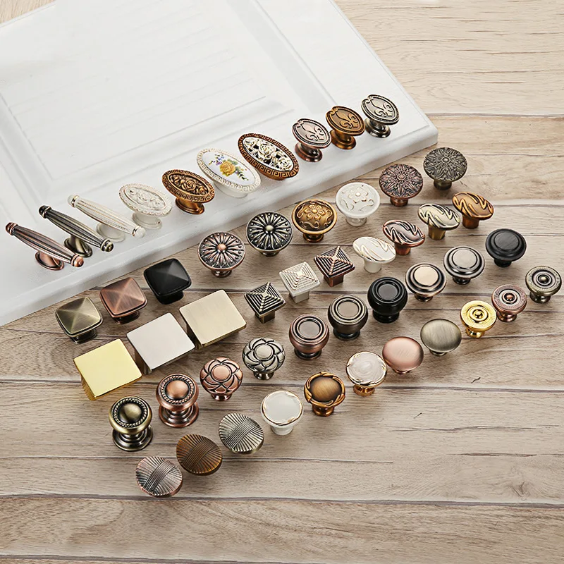 Дверная ручка для шкафа бронзовый античный выдвижной ящик в стиле ретро