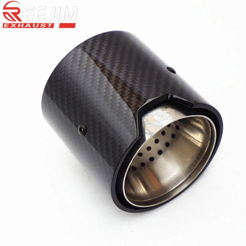 Модель 2019 глянцевый наконечник выхлопной трубы из углеродного волокна для BMW