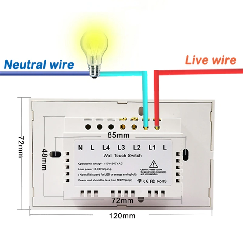 Сенсорный выключатель MEKISS США закаленное Хрустальное стекло настенный наклейка