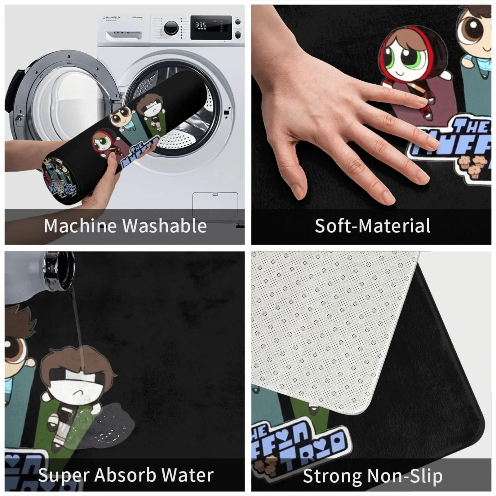 Dream Smp Маффин трио коврик для входной двери ванной Испания 1982 Naranjito футбол