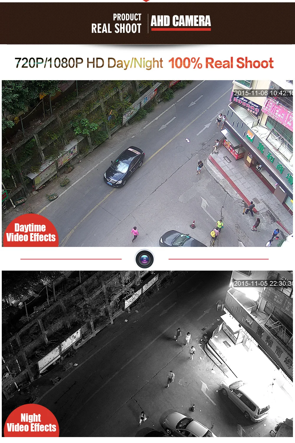 AHD камера 720P 1080P HD CCTV купольная камера ночного видения Cmos 2000TVL камера видеонаблюдения