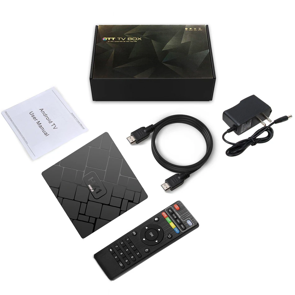 Android 9 0 HK1 Мини Смарт ТВ коробка RK3229 четырехъядерный 2G + 16G ROM 4K H.265 Wifi PK MAX