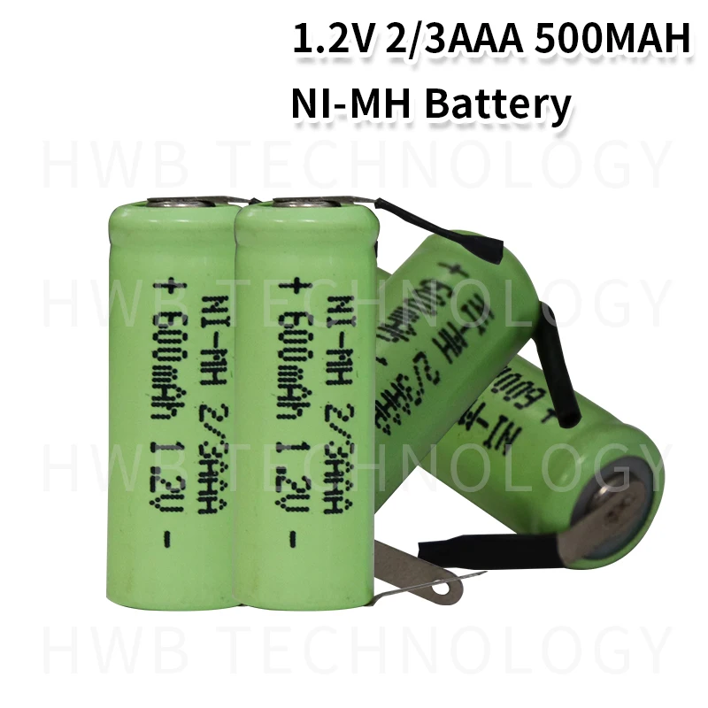5 шт./лот KX Оригинальный Новый 1 2 в 2/3AAA 500 мАч Ni-MH 2/3 AAA аккумуляторная батарея с