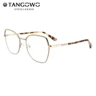 TANGOWO металлическая большая оправа квадратные модные очки Женские брендовые роскошные женские оптические очки для близорукости 2022 ретро очки MG3683