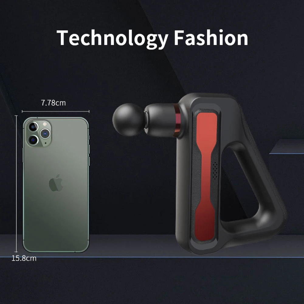 

12-speed electric triangle fascia gun muscle relaxation massager fascia instrument massage gun vibration fitness equipment