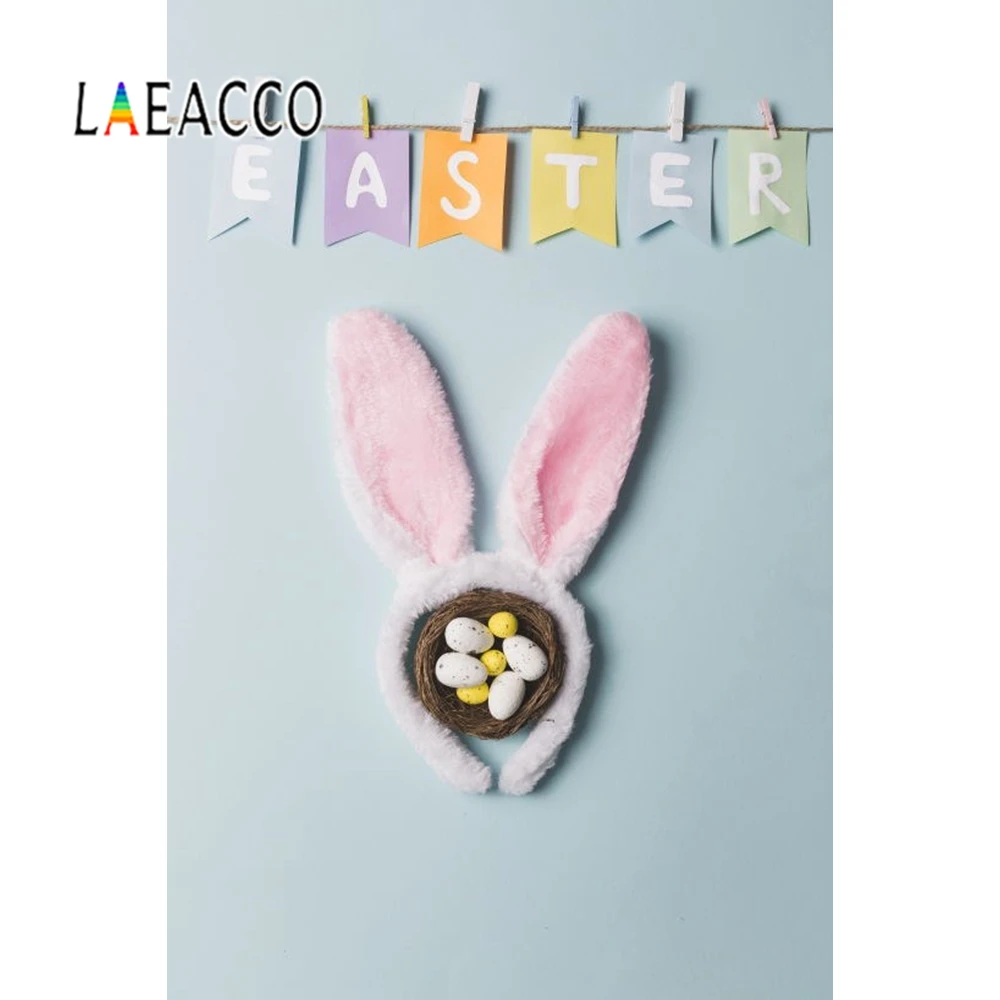 Laeaco фон для фотосъемки с пасхальными яйцами заячьими ушками на день рождения