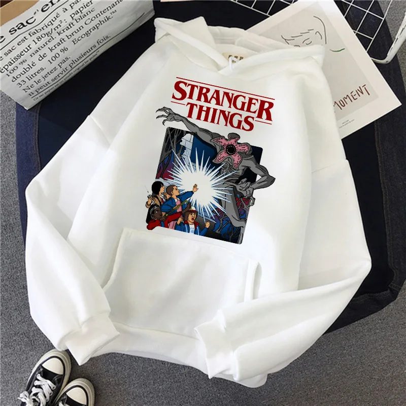 

Stranger Things Season 3 Harajuku Warm Hoodie Women Ullzang Eleven Upside Down Funny 90s Sweatshirt Graphic Fashion Hoody Female