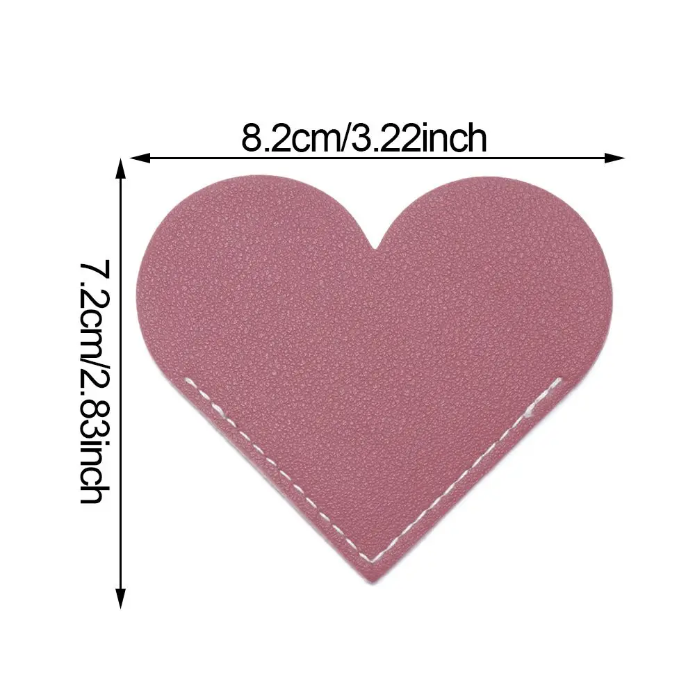 Love Heart Leather Bookmark Heart-Shaped Book Page Clip Corner Protective Cover | Канцтовары для офиса и дома