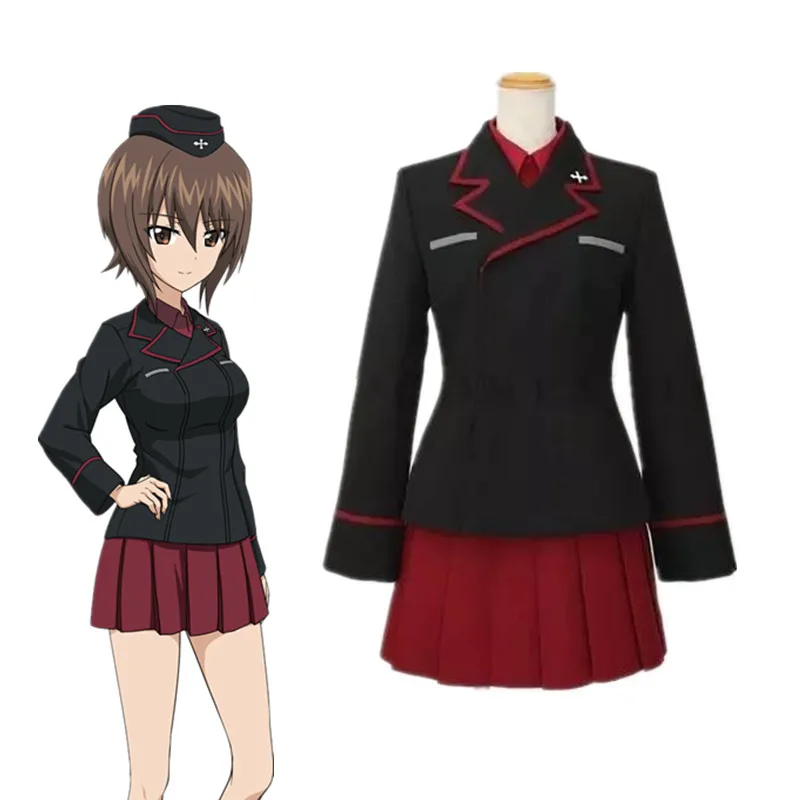 Косплей Костюм Nishizumi из аниме Girls Und Panzer Maho с шапкой униформы костюмы на Хэллоуин