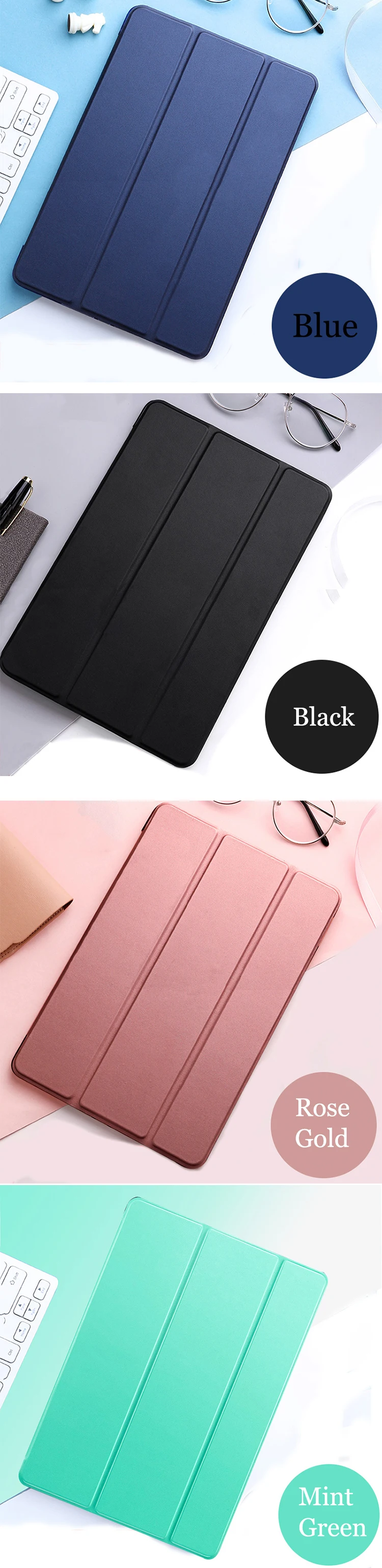 Чехол для планшета huawei MediaPad M5 Lite 10," из искусственной кожи Smart Sleep wake funda Trifold Stand Solid cover capa для BAH2-W19/L09