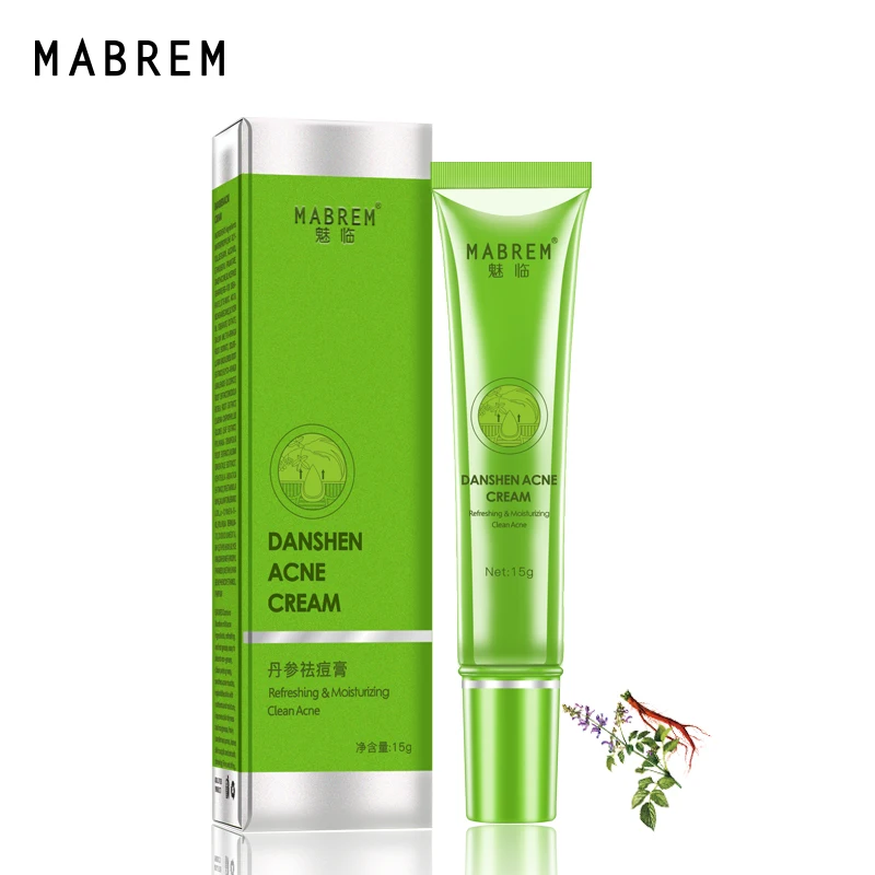 

MABREM Salvia Acne Treatment Cream Removal Face Blackhead Anti Acne Cream Oil Control Shrink Pores Acne Scar Face Care Whitening