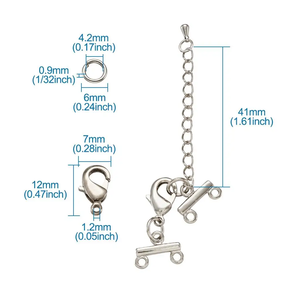 DIY Набор для создания украшений с латунными концами шнура удлинительные цепи и