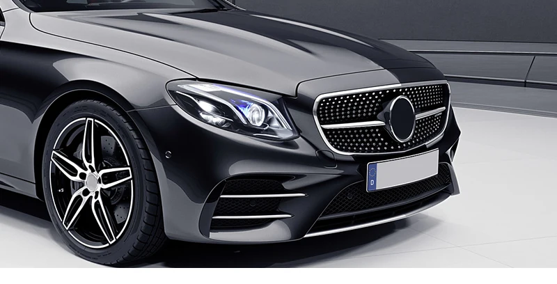 Бриллиантовая стильная решетка для Mercedes-Benz W213 W238 C238 для E класса седан купе спортивная модель+ передний бампер гоночный гриль
