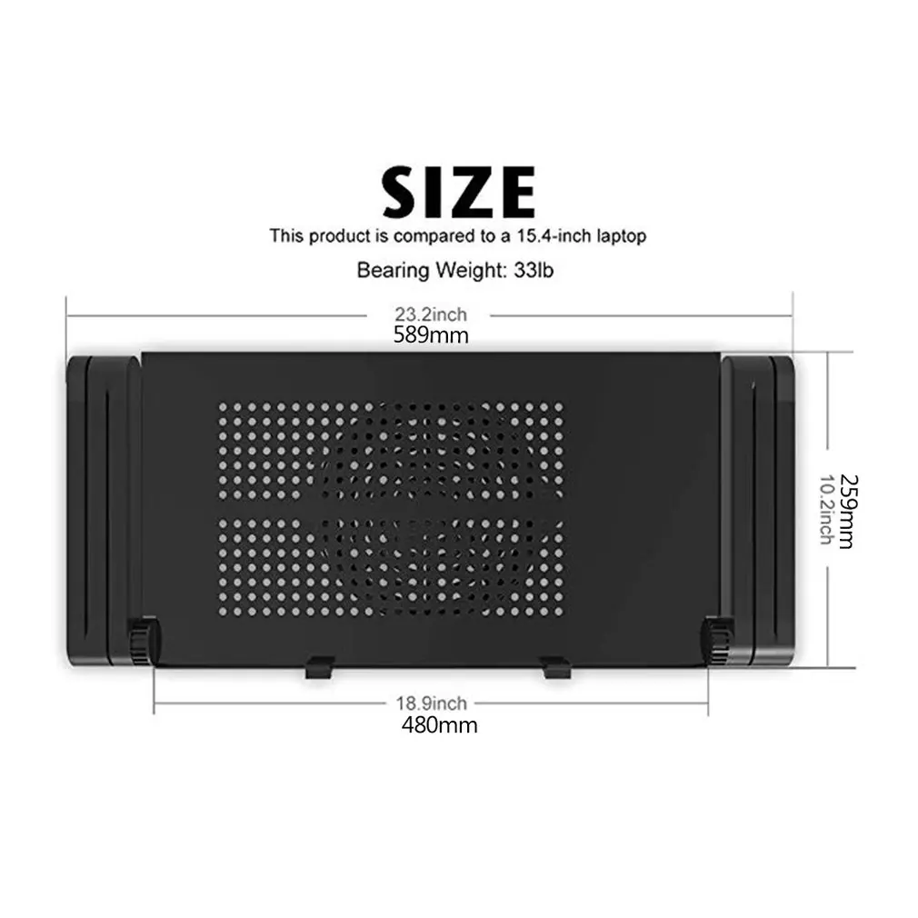 

Foldable Adjustable Laptop/Notebook Aluminum Table/Bracket With Large Cooling Fan and Mouse Pad Side For Tablet Notebook MacBook