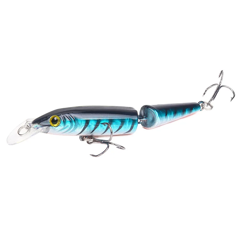 

New 1PCS 9G Jointed Fishing Lure 10.5CM Floating Minnow Plastic 3D eyes Artificial Fishing wobbler Tools 2 Sections Lure
