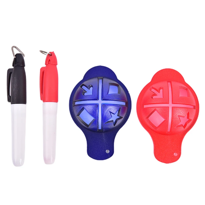 

1PC Marker Template Drawing Alignment Golf Ball Golf Liner Golf Round Liner Draw Line Cap With Pen
