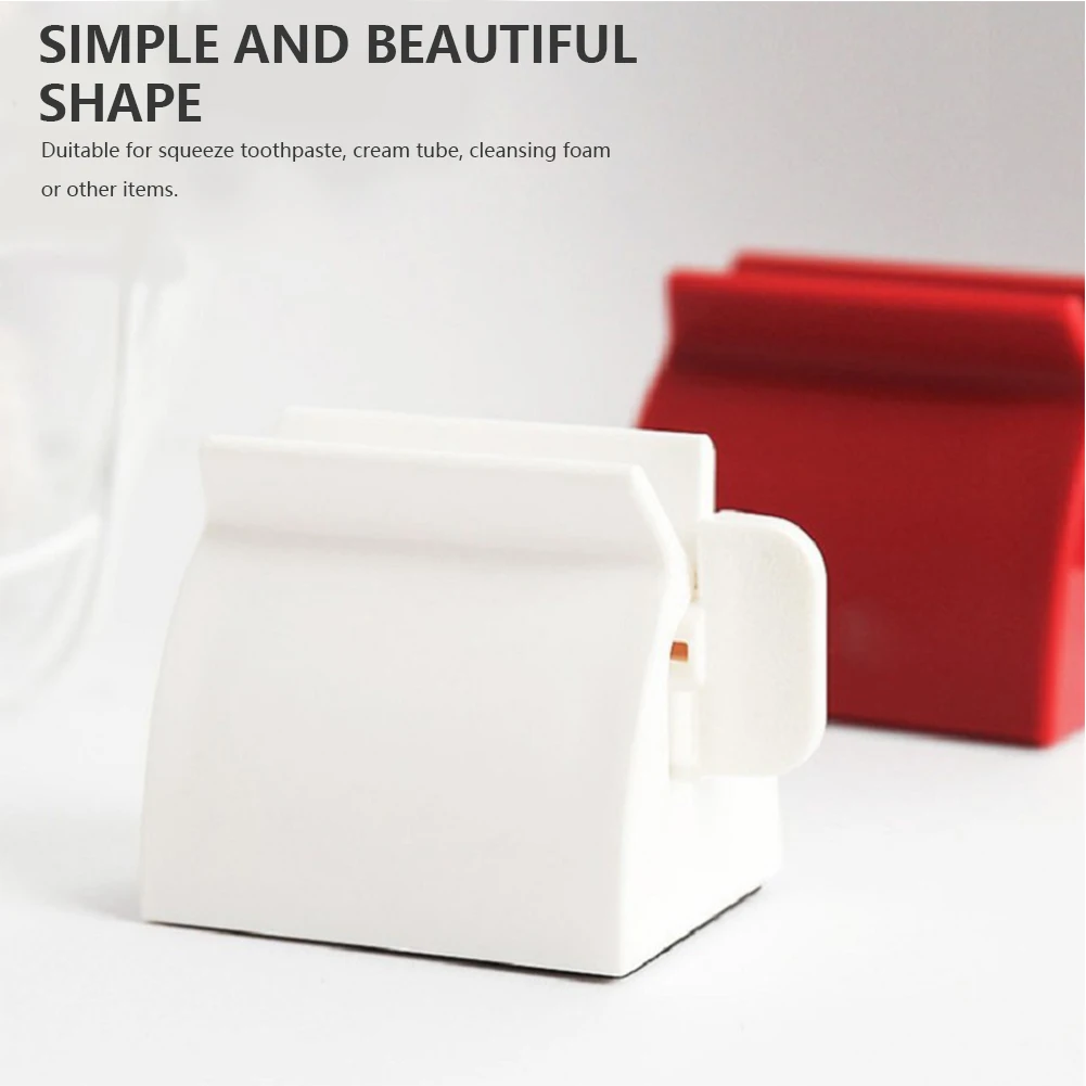 

2pcs Bathroom Home Rolling Tube Desktop For Face Cleanser Manual Dispenser Accessories Stand Toothpaste Squeezer Seat Holder