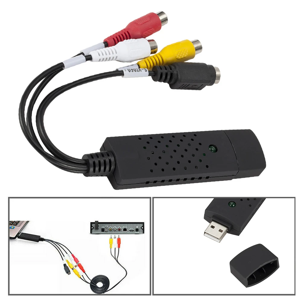 Набор USB адаптеров для видеозахвата и аудиозахвата компьютерные аксессуары VHS в