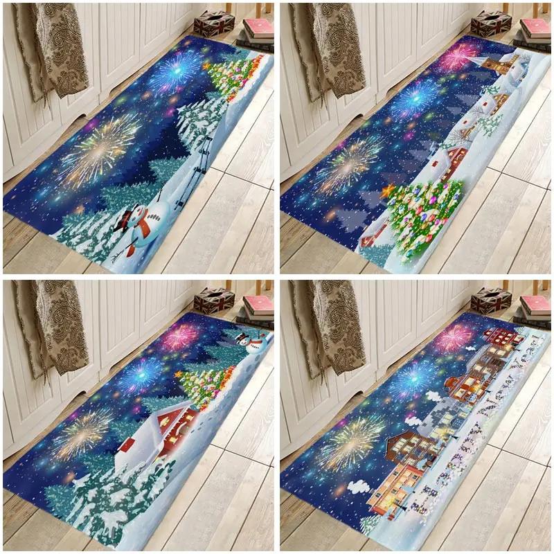 

Рождественские фейерверки ковры коврики для прихожей и коврики для Спальня Гостиная коврик для кухни, ванной, Противоскользящие коврики