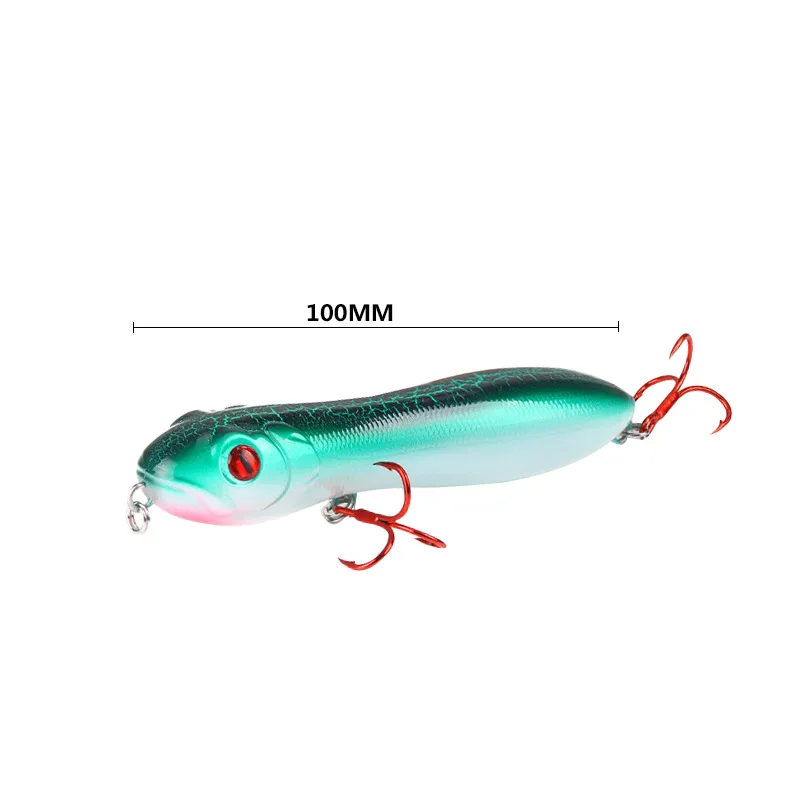 Bassland bullet pencil hard bait top water loud noise wobblers freshwater fishing lure Crazy snake head spinning surfaace darter | Спорт и