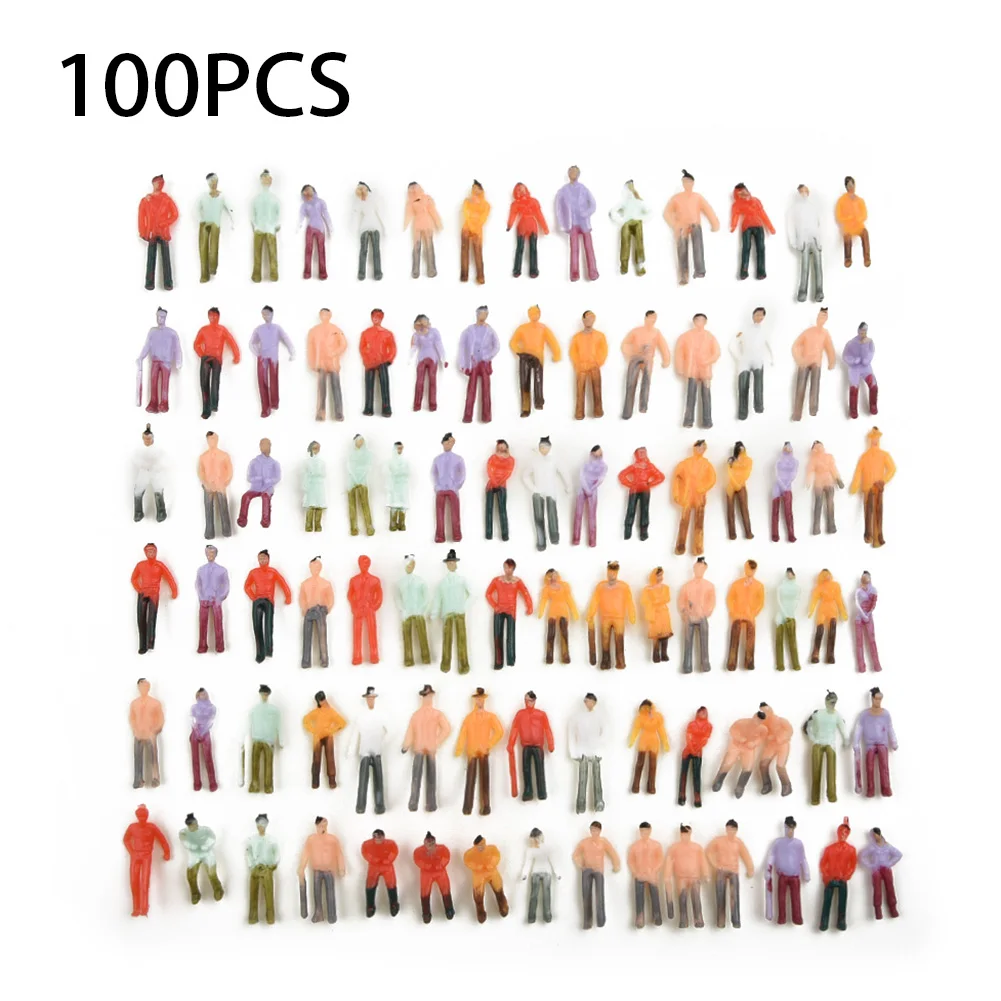 

25/100Pcs Model Building 1:75 Scale Railway Train Mixed Painted People Figures Model DIY Cafts Character Children Birthday Gift