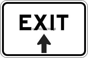 

EHAKB Exit Parking Lot Sign with Ahead Arrow - 8" X 12" inch