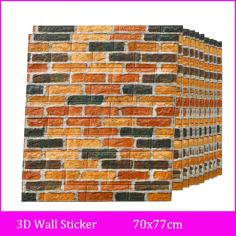 

3D Wall Stickers Bar Restaurant Living Home Study Bedroom Wall Decor DIY Self-adhesive Waterproof Wallpaper Room Decoration