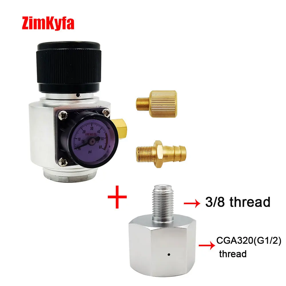 Homebrew пивоварения мини портативный CO2 регулятор зарядное устройство с CGA320 нитями |