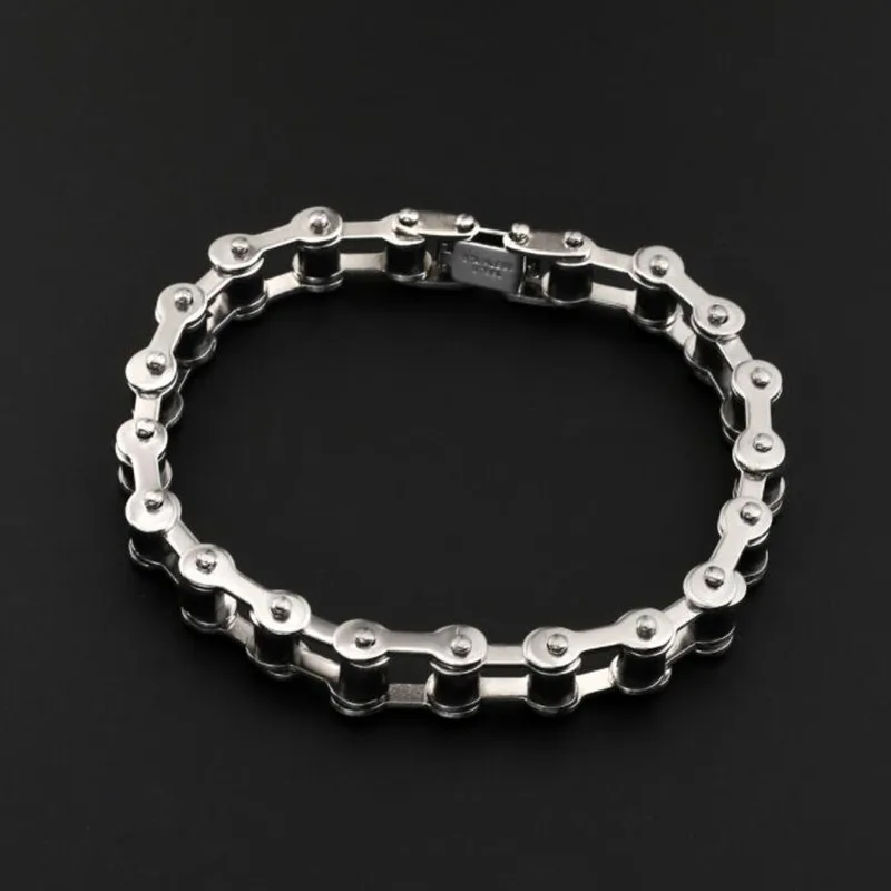 Модный мужской браслет-цепочка из нержавеющей стали для велосипеда браслет в