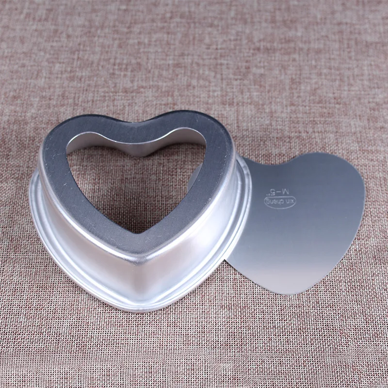 4-дюймовая сковорода для выпечки тортов из алюминиевого сплава в форме сердца