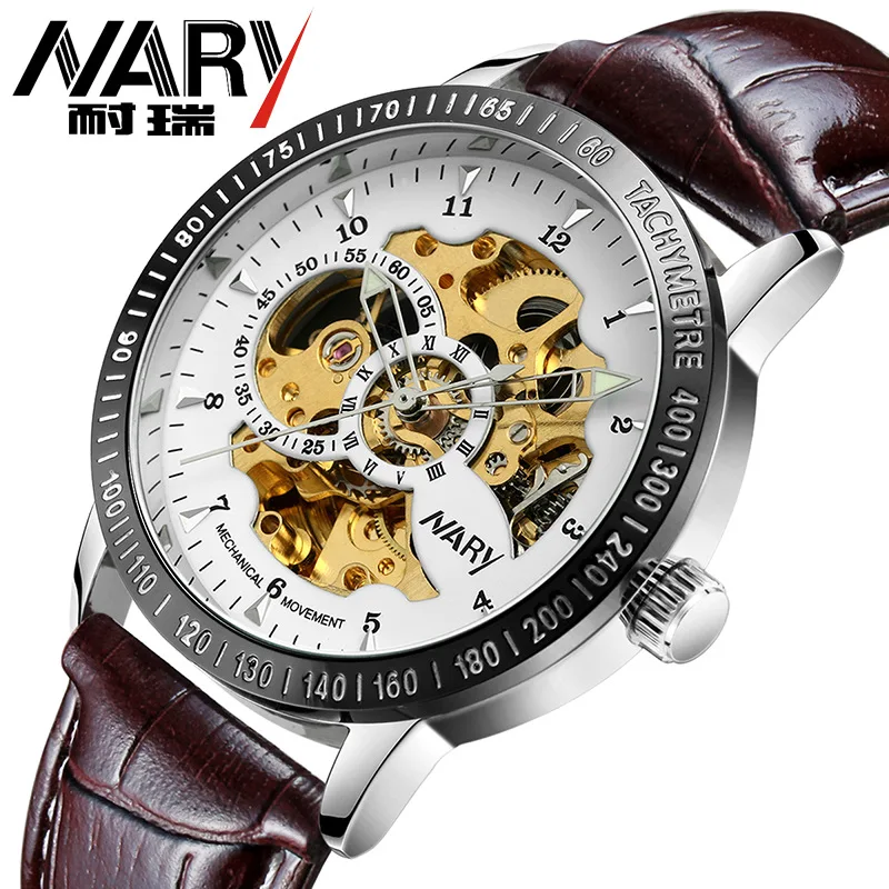 Watch Men Fashion Sport Clock Top Luxury Brand Military Quartz Mens Multifunctional mechanical watch leather men's watch