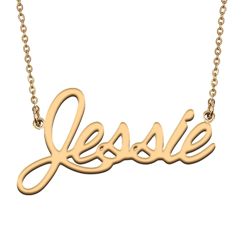 Jessie Custom Name Necklace Customized Pendant Choker Personalized Jewelry Gift for Women Girls Friend Christmas Present